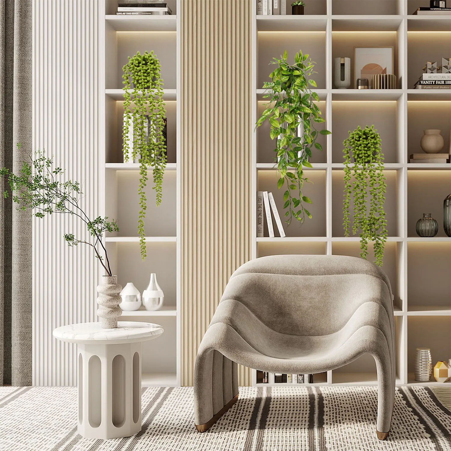 Искусственные растения лоза подвесной плющ папоротник трава зелень растение