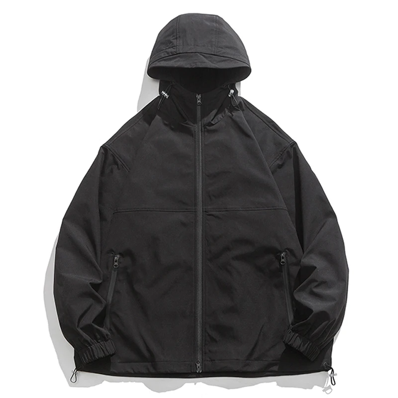 Мужская демисезонная куртка с капюшоном цвет в ассортименте