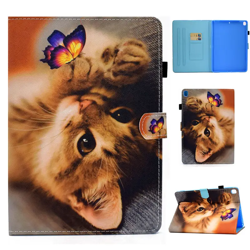 

Cute Painted Stand Funda For iPad 10.2 9th 8th 7th Gen Case Cover Smart Awake-Sleep For iPad Pro 10.5 Air 3 2019 Coque TPU Shell