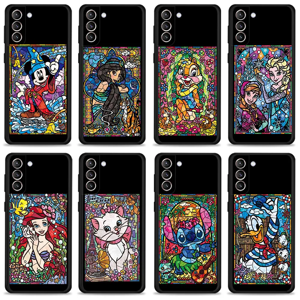 Case For Samsung Galaxy S22 S21 S20 Ultra FE S10 S9 S8 Plus S10e Note 20Ultra 10Plus Cartoon Mouse Duck Princess Painting Art