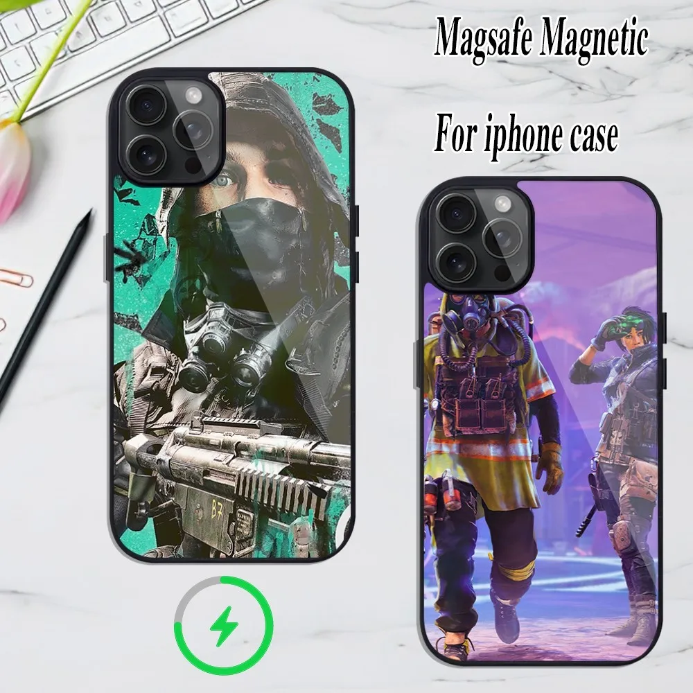Чехол для телефона с игрой Tom Clancys XDefiant iPhone Magesafe Магнитный чехол 12 13 15 11 Mini 14 Max Pro Plus