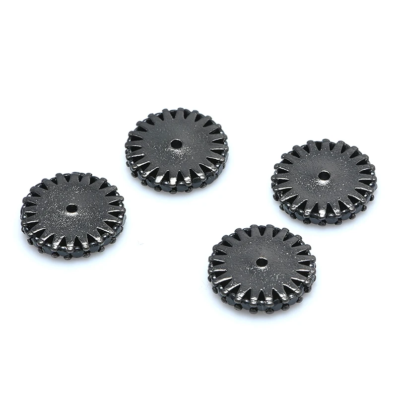 DARENLI 1 шт. 11 мм медные бусины-разделители с черным цирконом DIY аксессуары ручной