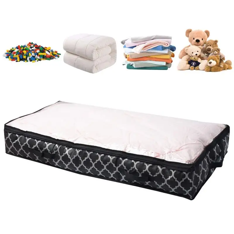 

Under Bed Storage Bins Large Capacity Box With Reinforced Strap Handles Organization And Storage Bedroom Foldable Storage Bags
