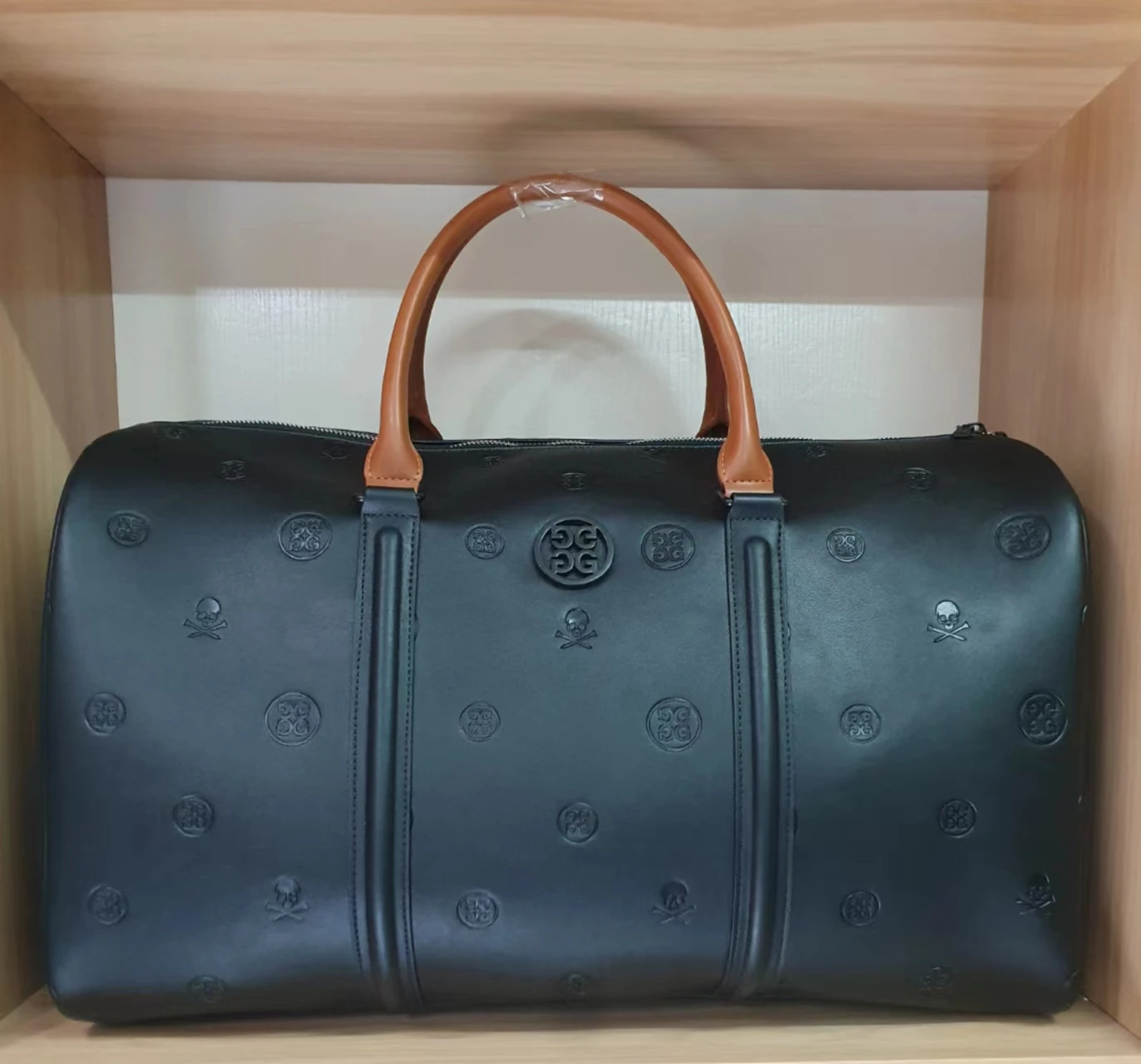 

Кожаная сумка с принтом черепа для гольфа