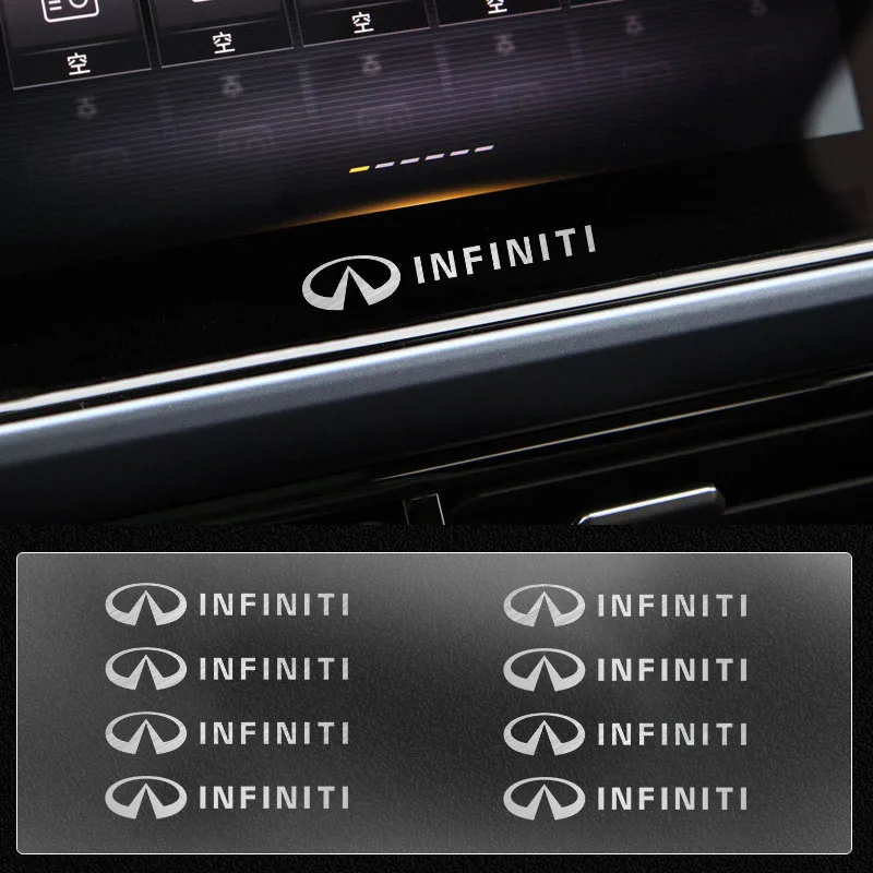 

10pcs Car Metal Sticker Car Interior Logo Styling Sticker For INFINITI FX35 Q70 Q50 Q30 QX30 QX50 QX70 G35 G37 FX37 Accessories