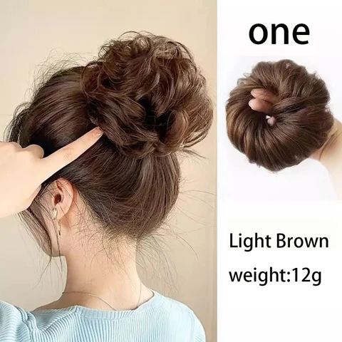 Синтетический шиньон allaosify собранные в гульку волосы