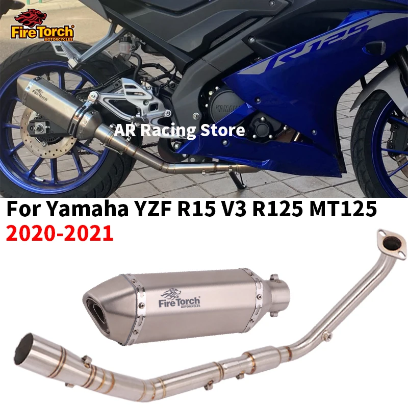 Выхлопная труба для мотоцикла Yamaha YZF R15 V3 R125 MT125 Mt 125 2020 2021