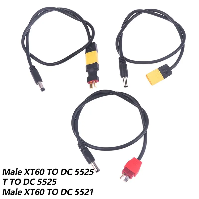 

XT60 Male Bullet Connector To Male DC DC5525 DC5521 Power Cable 5.5x2.5mm Adaptor For TS100/T12
