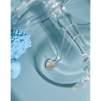 korean edition sterling silver necklace ins simple temperament versatile niche love heart necklace female collarbone necklace
