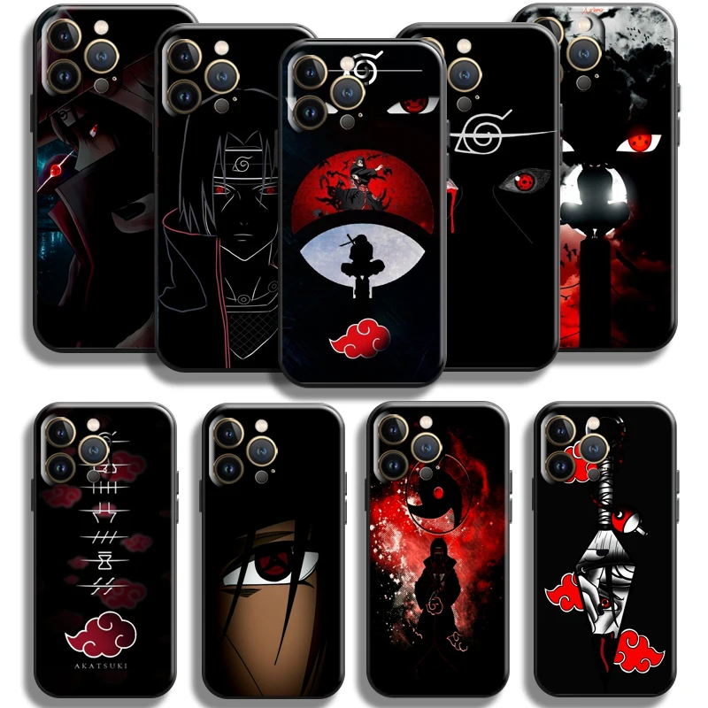 

Akatsuki Uchiha Itachi For Apple iPhone 13 12 11 Pro Max Mini X XR XS Max SE 5 5s 6 6S 7 8 Plus Phone Case Back Black Carcasa