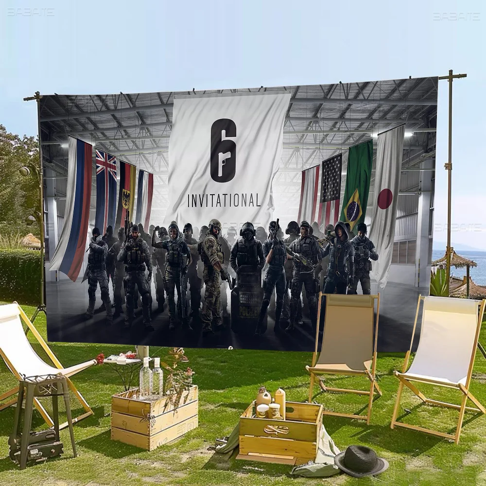 Game R-RainbowS-Sixs Tom C-Clancy Banner INS Style Outdoor Party Decoration Atmosphere Flag