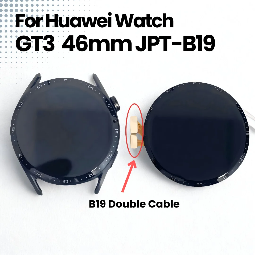 Фото Оригинальный AMOLED для Huawei Watch GT 3 JPT-B19, ЖК-дисплей, дигитайзер сенсорного экрана, замена для Huawei Watch GT3 JPT-B19 №1