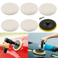 34 567 inches car beauty polishing disc wool wheel waxing cleaning wool ball sponge self adhesive polisher sponges discs
