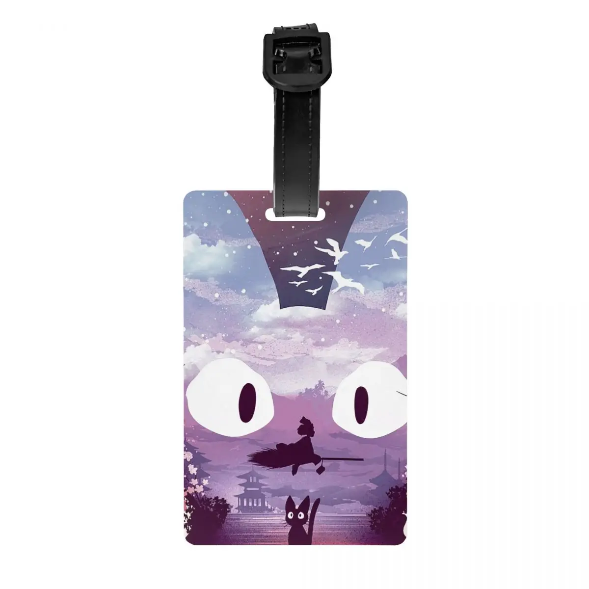 

Бирки для багажа, чехол для костюма Кики с кошками, силиконовые аксессуары для путешествий, бирка Jiji с именем и идентификационным адресом, б...