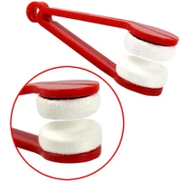 mini portable multifunctional glasses cleaning rub two side glasses brush microfiber spectacles cleaner glasses cleaning tools
