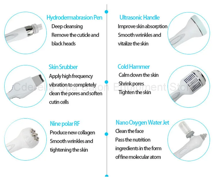 Портативная гидро-машина для лица 6 в 1 водный пилинг машина дермабразии кожи