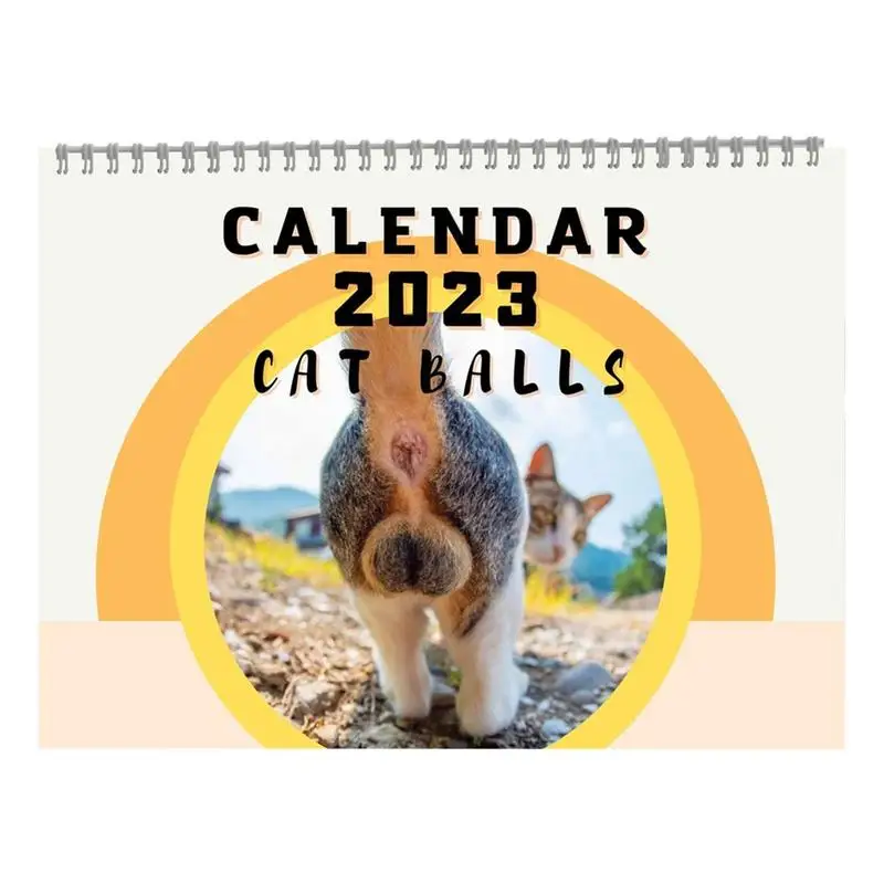 

Cats Buttholes Balls Calendar New 2023 Animal Cat Calendar Home Living Room Decoration New Year Christmas Gifts For Cat Lovers