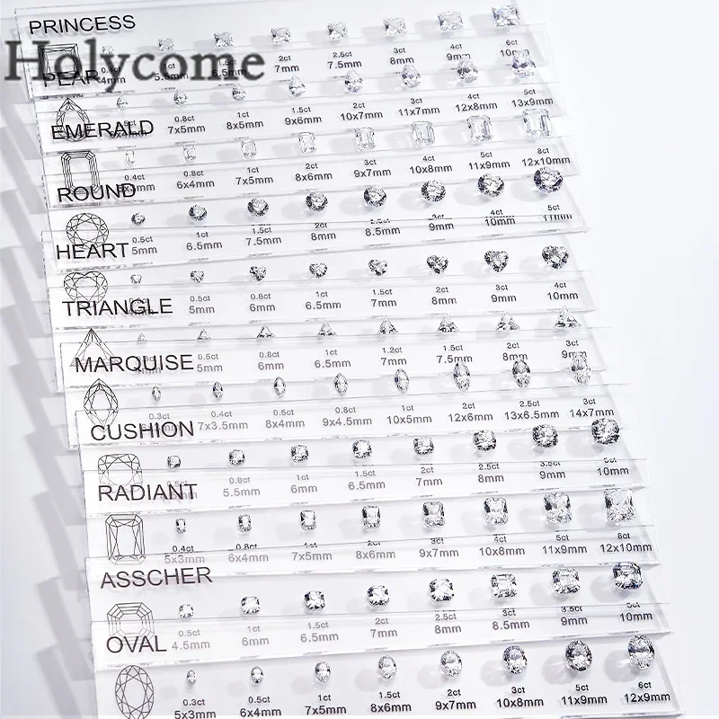 Holycome Набор таблиц отличий 5А с кубическим цирконием и бриллиантом в каратах