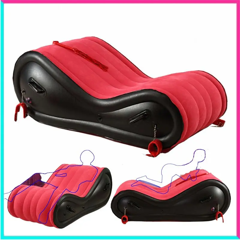 Inflatable Sex Sofa Pillow Bed Velvet Soft Home Furnitures Sofas Chair Adults Couples BDSM Erotic Lazy Muebles Futon Air Sextoys