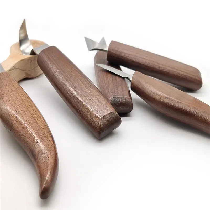 

Five-piece Suit Wood Carving Knife Chisel Cutter Hand Tool Set Peeling Woodcarving Sculptural Spoon Carving Cutters Woodworking