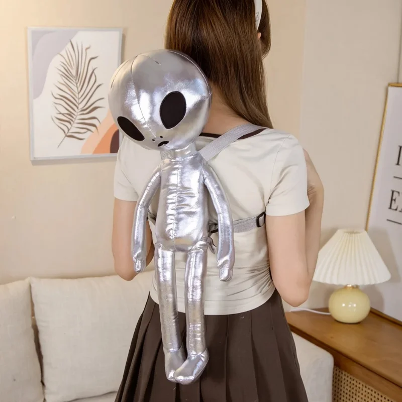 

1 шт. 60 см Модный инопланетянин Рюкзак PU ET внеземные Мягкие плюшевые куклы плюшевые игрушки животные креативный подарок для детей