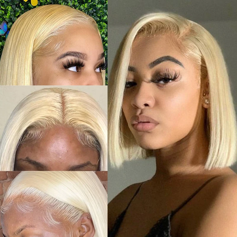 Летняя распродажа 613 парик на сетке спереди блонд предварительно выщипанные