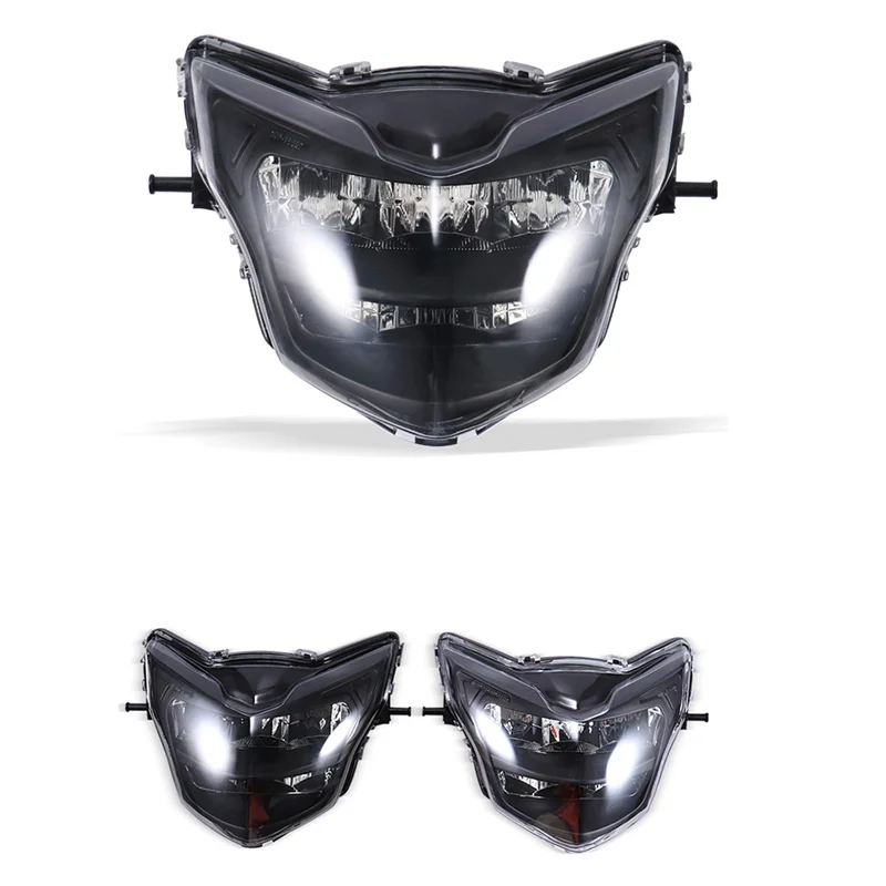 

Motorcycle Headlight Fairing Headlight Mask for Yamaha LC135 V2-V6 Motocross Headlight LED 12V 35W Transparent Cover