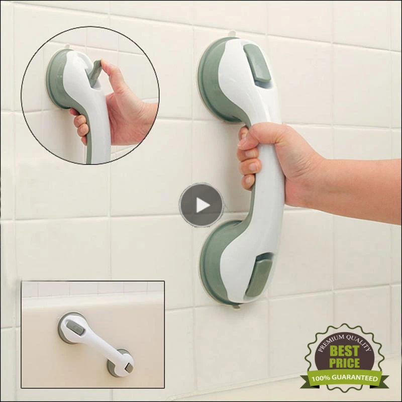 

2pcs Safer Helping Handle With Strong Sucker Hand Grip Handrail To Keep Balance For Bedroom Bath Room Bathroom Accessories
