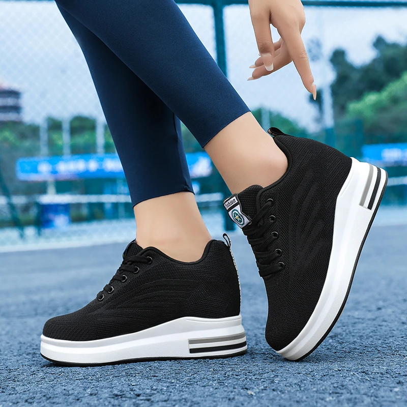 Кроссовки женские сетчатые дышащие Невидимые повседневная спортивная обувь для