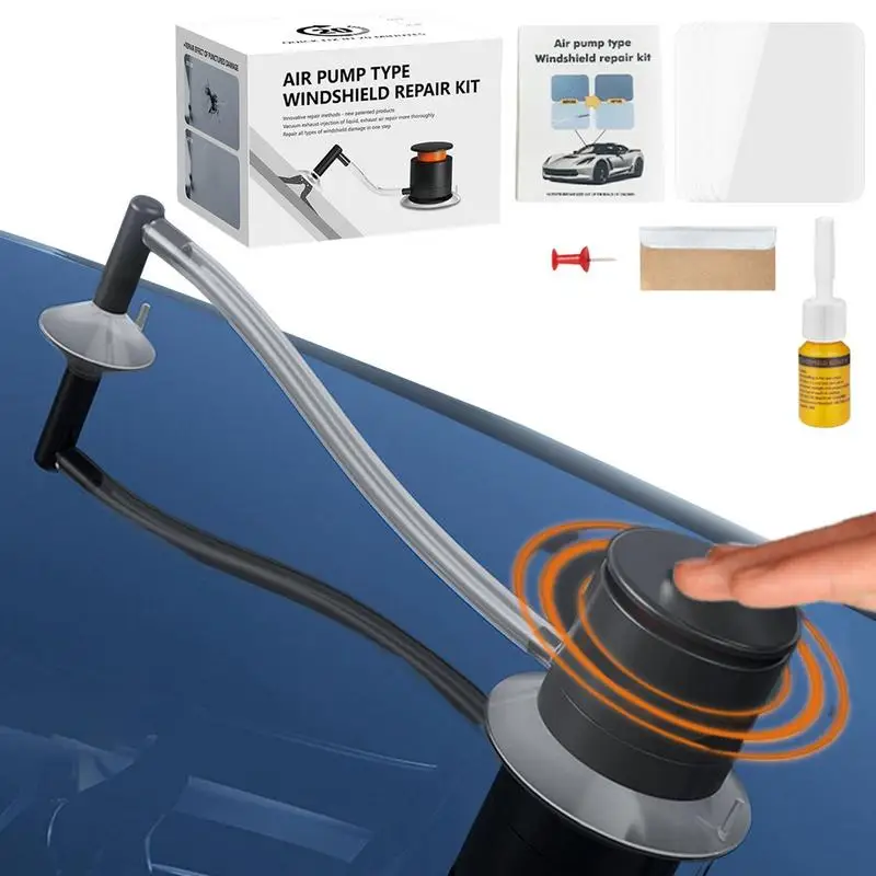 

Automotive Glass Nano Repair Fluid Air Pump Type Window Windscreen Crack Repair Kit For Fix Chips Bulls-Eye Star-Shaped Cracks