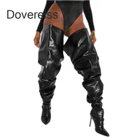 dovereiss 2022 fashion over the knee boots women shoes winter pointed toe stilettos heels sexy new concise big size40 41 42 43