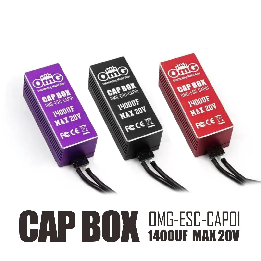 OmG ESC-CAPOI 1400uf Max 20V Capacitor All-Metal High-Performance Anti-Reverse Insertion ESC For Rc Boat/Rc Car Parts - купить по