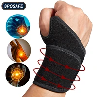 sports adjustable wrist compression wrap elastic wrist support brace for carpal tunnel arthritis and tendinitispain hand relief