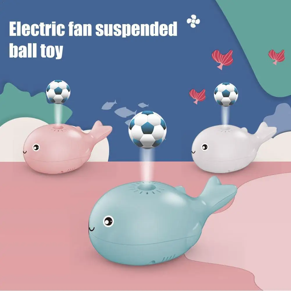 

Floating Ball Summer Season Electric Fan Child Fun Puzzle Toy Ocean Little Whale Suspended Ball Blowing Toy Kids Gifts 3 Color