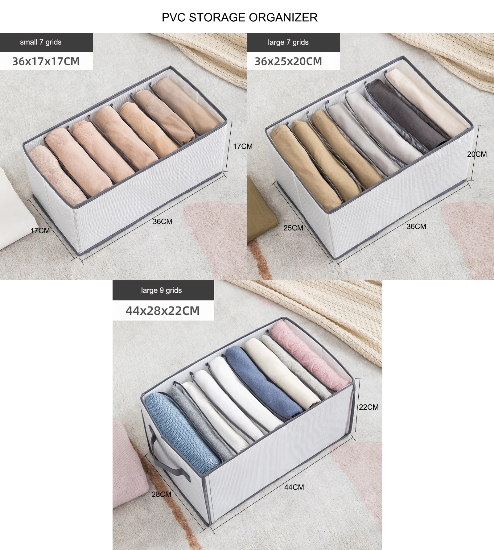 New Arrive PVC Mesh Bra Underwear Closet Organizer Waterproof Folding Clothes Storage Drawer Organizer