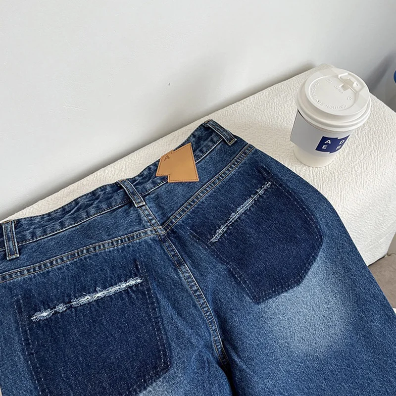 ADER ERROR Jeans Men's Loose Casual Shredded Straight Fit Ader Error Women's Jeans