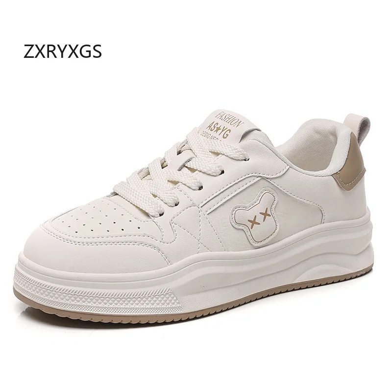 ZXRYXGS/2020 весна-лето белые кроссовки из натуральной кожи модная повседневная обувь
