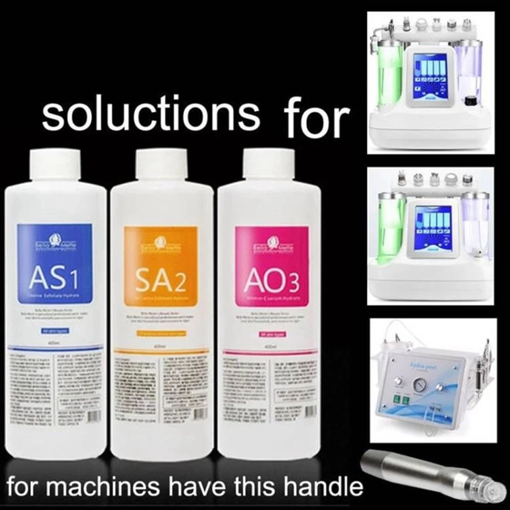 Hydra yüz temizleme cilt bakımı yüz serumu hidro yüz Aqua Peel çözüm 400ml AS1 SA2 AO3 için Hydrafacial makinesi