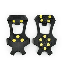 10 studs anti skid snow ice thermo plastic elastomer climbing shoes cover spikes grips cleats over shoes covers crampons
