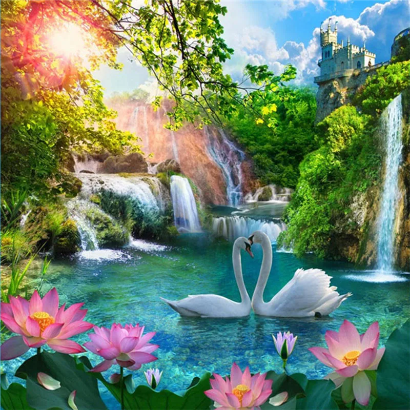 

KAMY YI diamond 2022 new swan diamond painting full of diamonds DIY home art stickers diamond painting