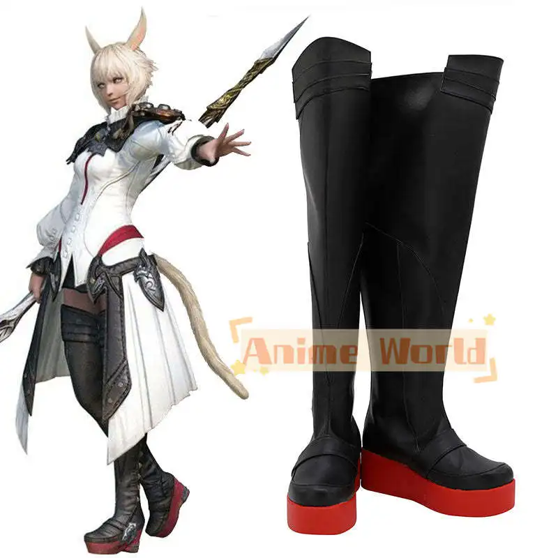 Чёрные ботинки для косплея Хэллоуина