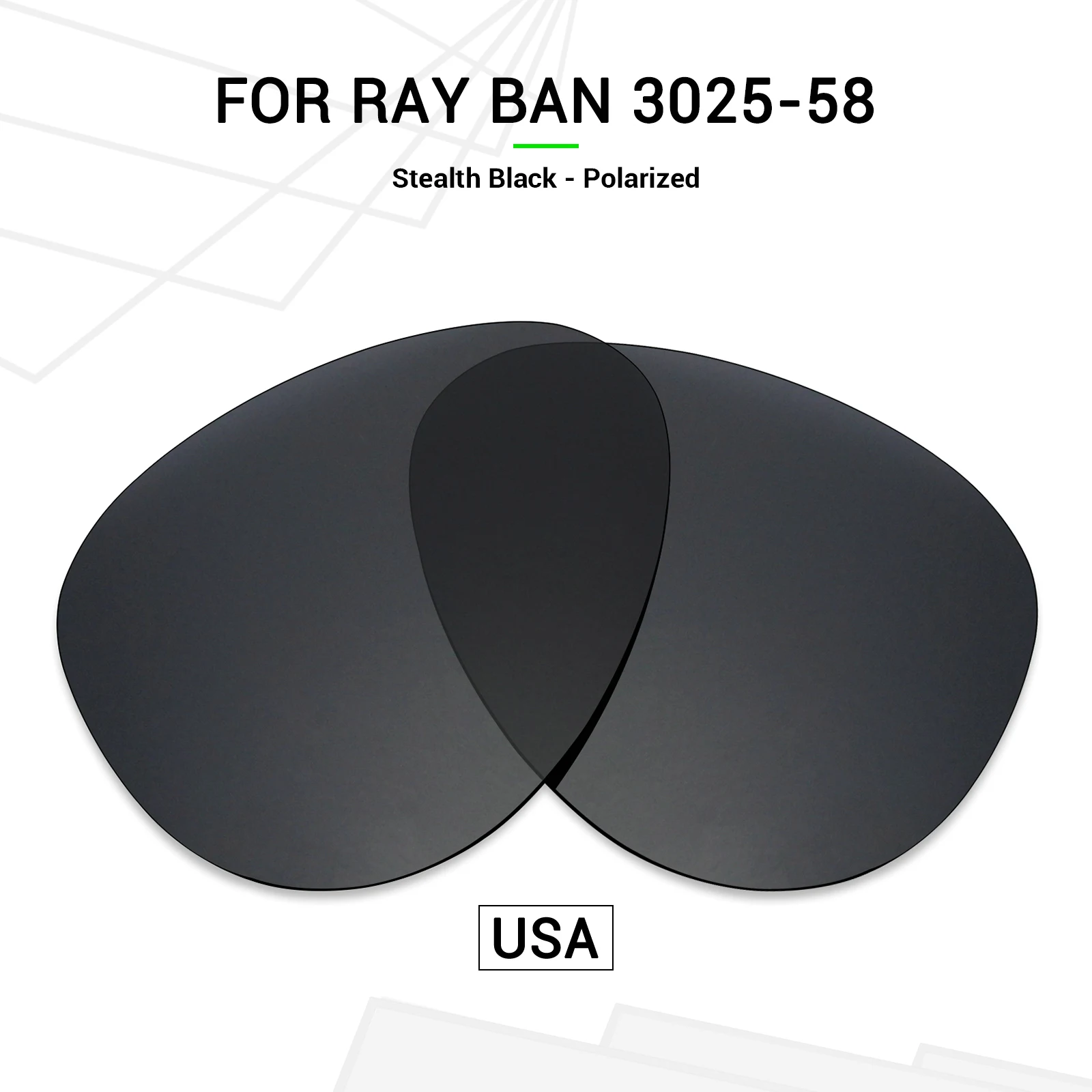 Фото Сменные линзы SNARK POLARIZED для солнцезащитных очков RayBan Aviator RB3025 58 мм — несколько вариантов №1