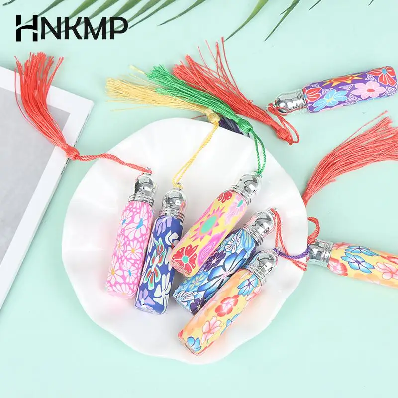 

5Pcs 10ml Glass Roll On Bottles Empty Polymer Clay Perfume Roller Bottle Essential Oil Vials with Roller Ball Refillable