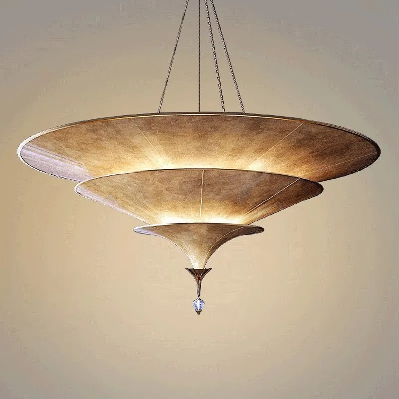 

Southeast Asia Chandelier Thai Chandelier Umbrella-Shaped Lamp Silent Wind Modeling Lamp New Chinese Style Empty Hall Staircase