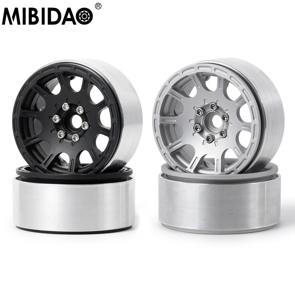 

MIBIDAO Metal 1.9" Beadlock Wheel Rims 25mm Width For 1/10 Axial SCX10 90046 D90 TRX4 Redcat GEN8 WRAITH RC Crawler Car