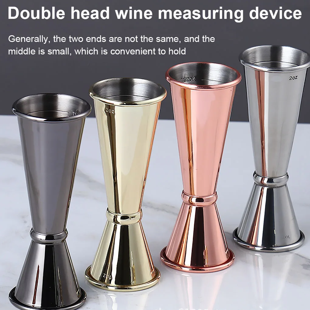Cocktail Jigger Double Wine Measurer Stainless Steel Ounce Measuring Cup with Scale