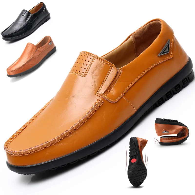 

Туфли мужские кожаные, натуральная кожа, удобные повседневные, для вождения, 37-47