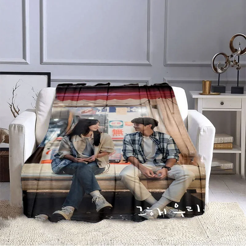 Корейские драмы Наша любимая летняя серия одеяла с принтом Choi Woo-shik Kim Da Mi