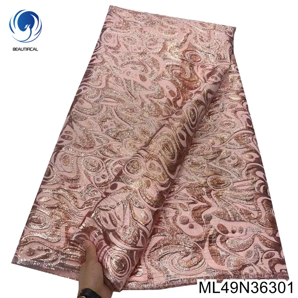 

2023 новый дизайн, декорированная африканская нигерийская французская кружевная жаккардовая кружевная ткань для детской одежды ML49N363