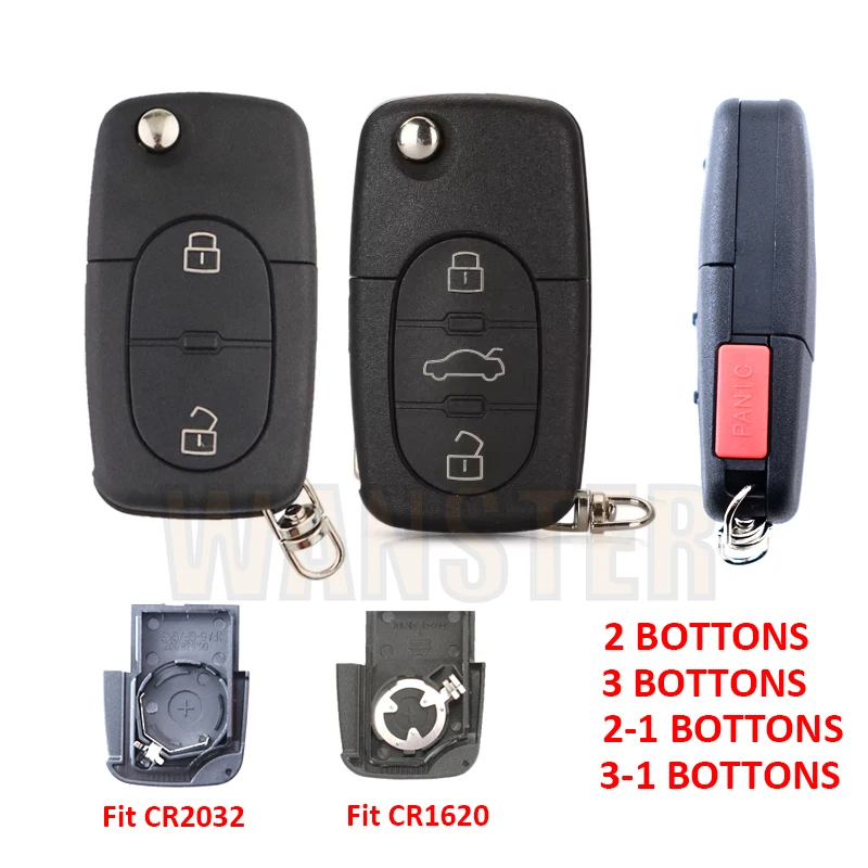 2/3/4 корпус автомобильного брелока для Audi A3 A4 A6 A8 TT RS4 Quattro Volkswagen VW Bora Passat Seat Skoda